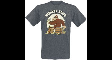 Super Mario Donkey Kong Heren T-shirt - gemêleerd donkergrijs - M
