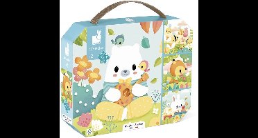 Janod - Puzzel - 4 pure puzzels in koffer - 6, 9, 12 en 16 stukjes