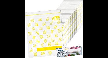 Voedselzakken 18x23 cm 20 stuks - Gripzakjes voor Voedselopslag - Zakken voor Voedsel - Ziplock Bags - Zakjes - Gripzakken