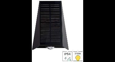 Lybardo - Solar Tuinverlichting - Wandlamp - Warmwit - Op Zonne Energie - Dag-nacht Sensor