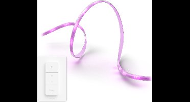 Philips Hue Solo Lightstrip 10 Meter LED Strip Wit en Gekleurd Licht - Incl. 1 Hue Dimmer Switch, Hue White and Color Ambiance