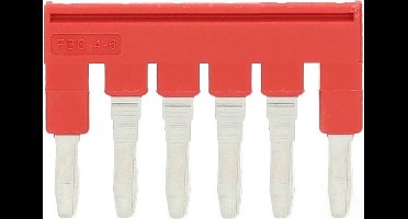 Phoenix Contact doorverbindingsbrug voor rijgklem 6-polig 6,2 mm - rood (FBS 6-6)