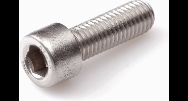 Hoenderdaal Fasteners - Binnenzeskantbout - RVS - A2 - CK - IB-6 - DIN912 M8X20 (200 stuks)