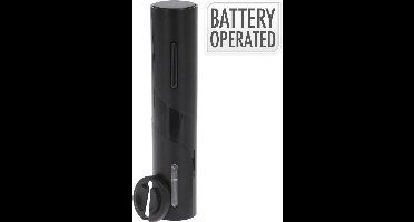 Zwarte elektrische wijnflesopener - kurkentrekker 20 cm - elektrische kurkentrekker- Barbenodigdheden - Flessen openen - Wijnflesopener - Kurkentrekker wijn