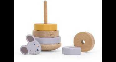 Trixie Houten Stapeltoren - Mrs. Mouse - Houten stacking toy - Educatief speelgoed - Voor Jongens & Meisjes - Muis