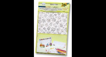 Folia wenskaarten verjaardag met enveloppen - Ontwerpkleurkaarten glitter.