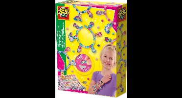 SES Creative - Hobby Pink - Puffy Sticker Armbanden - Knutselen Meisjes - Armbandjes maken - Vanaf 5 jaar