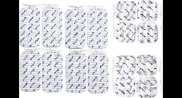 axion® - 16 TENS/EMS Mixed electroden pads - 50x50mm and 50x100mm, universele 2 mm stekker aansluiting
