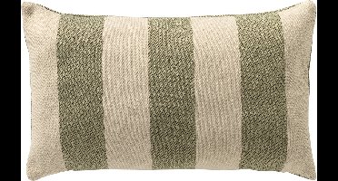 Dutch Decor CYRUS - kussenhoes outdoor 30x50 cm - waterafstotend en uv-bestendig - gestreept - Swamp - groen