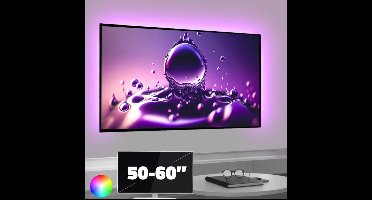 TV verlichting | TV Lamp | met 3x RGBWW strip 50-60 inch | Gaming accessoires | Led Light Strip | Licht strip