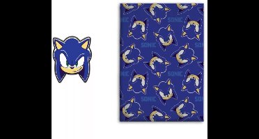 Sonic The Hedgehog Fleece deken met kussen.