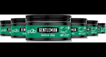 Got2b Men Gentleman Texture Clay - Haarstyling - Haarwax - Matte Look - Sterke Fixatie - Voordeelverpakking - 6 x 100 ml