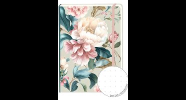 Notitieboek A5 met elastieken band - Goodtimes - hart - 92 pagina's - semi harde kaft - Hartung - moederdag - secretaressedag