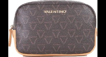 VALENTINO Toilettas Lady Re Soft Cosmetic Case Moro / Naturale Donkerbruin