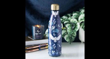 Something Different - Night Flight Owl Print Metal Waterfles - Multicolours