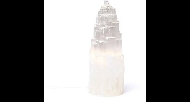 Mooie pure Seleniet lamp - 25 cm - Sfeer licht - Mediteren - Meditatie - Rustgevend - Natuurlijk - tafellamp