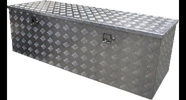 Gereedschapskist aluminium 1450x520x460mm kofferslot - Disselbak - Disselkist - Gereedschapskist - Disselkist Aanhangwagen - Novio