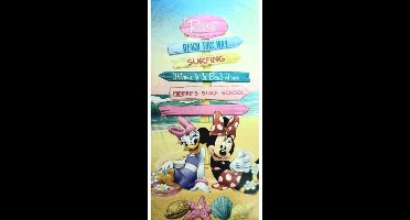 Disney - Minnie Mouse - Strandlaken - Badlaken - Handdoek - 70x140Cm - 100% Katoen.