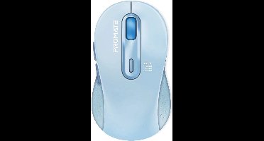 ProMate® Ken - Draadloze Muis - Ergonomisch Ontwerp - Dual-Mode Bluetooth en Receiver Plug - 1600 DPI - 150 Uur Werktijd - Voor Kantoor en Thuis - Hoge Precisie - Comfortabel Gebruik - Blauw