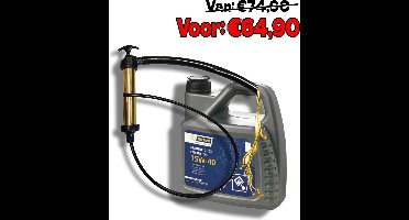 Vetus - Motorolie 4L - 15W40 en Carterpomp set met slang - Olieververspompje