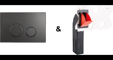 RAYBRO Cortado 65 Pack (Cortado 65 en RAYBRO Toiletblokhouder) - voor Geberit Delta inbouwreservoir (UP100) - Geberit Sigma (UP320 en UP300) - Rapotec - REZI, Kronenbach - JomoTech.