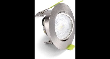Integral inbouwspot Satijn Nikkel rond kantelbaar | zaagmaat 7cm | incl. GU10 fitting excl. lichtbron | GU10