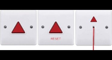 MIVA Alarm - complete set - voor mindervalidentoilet - Wit - met trekkoordje