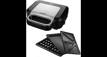 ApexArte® Wafelijzer met Verwisselbare Platen - Contact Grill - Tosti Apparaat