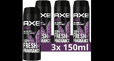 AXE Excite Deo Spray / Body Spray - Voordeelverpakking 3 x 150 ml