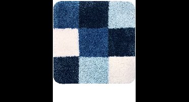 Dutch House Bidetmat Brest - Bidetmat 60x60cm - Blauw - Antislip - Badmatten - Anti Slip Douchemat - Badkamer Mat - Snel Absorberend - Snel Drogende Badmat - Bidetmat - WC mat - Toiletmat voor hangend toilet