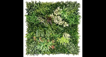 Kunsthaag wandpaneel - Mix blad C - 100x100 cm - plantenwand