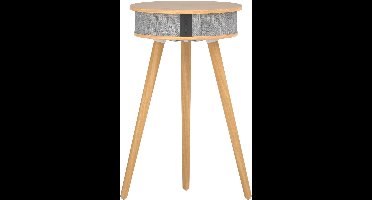 Doppler Barista SoundTable – 3-in-1 Bluetooth Speaker Tafeltje met Wireless Charging & Houten Design – Lichtbruin