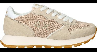 Sun68 Ally Glitter Sneakers Dames - Leren Sneaker - Beige - Maat 39