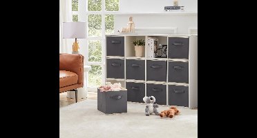 TheLau ® Opvouwbare Stoffen Opbergkubussen Set van 10 voor Ruimtebesparing en Organisatie