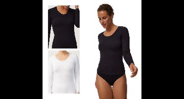 Ysabel Mora - Onderhemd Dames met Lange Mouwen - Wit - XL