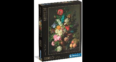 Clementoni - Puzzel - 1000 Stukjes - Van Dael: Vase de Fleur (Museum) - Puzzel Voor Volwassenen