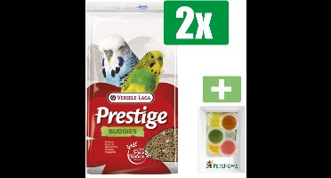 Versele-Laga Prestige Vogelvoer - Grasparkiet - 4 KG - 2 Zakken - Inclusief 6 stuks PetsHome Fruitkuipjes