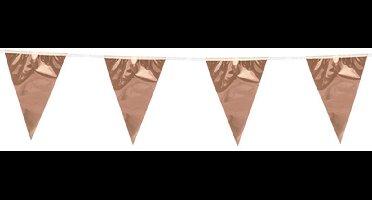 2x Vlaggenlijn Metallic Rosé Goud 10 meter - Verjaardag Feest Party Festival Poolparty Decoratie