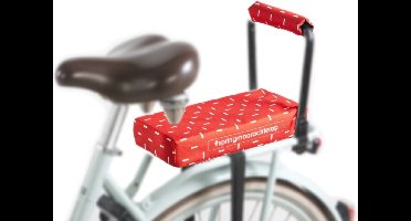 Newlooxs Nietverkeerd bagagedrager zitje 32x15x5cm mystery stripes rood