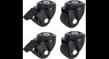 Dörner + Helmer zware wielen set van 4 voor binnen- en buitengebruik, industriële werkplaatstransport tot 500 kg