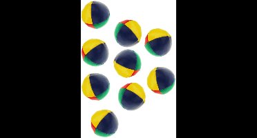 Jongleerballen - 9x - gekleurd - 6,5 cm - microgranulaat - beanbags