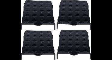 Plasticforte Schoenenopbergers - 4x - zwart - kunststof - 2 paar - ruimtebesparend - schoenenrek