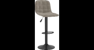 vidaXL - Barkruk - fluweel - lichtgrijs