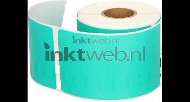 FLWR - Labels / Dymo 99014 Adreslabel groot / groen / Geschikt voor Dymo