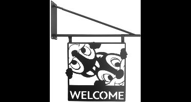 Metal Door Sign / Metalen Deurbord - Welcome - Chip And Dale - Disney Home Collectie