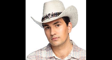 Boland - Hoed cowboy Django beige - 59 - Volwassenen - Unisex - Cowboy - Indiaan