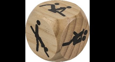 OOTB Kamasutra Dice - Houten dobbelsteen voor volwassenen - 6x6 cm