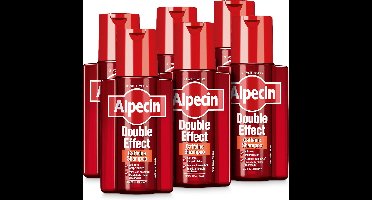 Alpecin Double Effect 6x 200ml | Anti roos en natuurlijke haargroei shampoo | Voorkomt en Vermindert Haaruitval