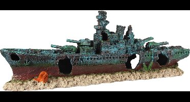 Aqua Della - Aquariumdecoratie - Vissen - Slagschip 2 47,5x9,5x17cm - 1st