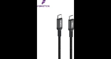 FoneTex FT-C04 USB-C naar USB-C 100W Data & Oplaadkabel